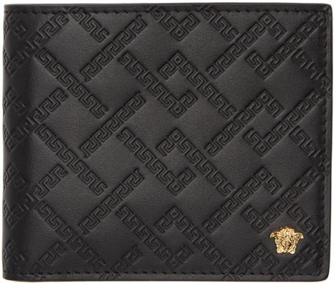 versace black greek key wallet review|Versace Men's Black Greek Key Embossed Wallet .